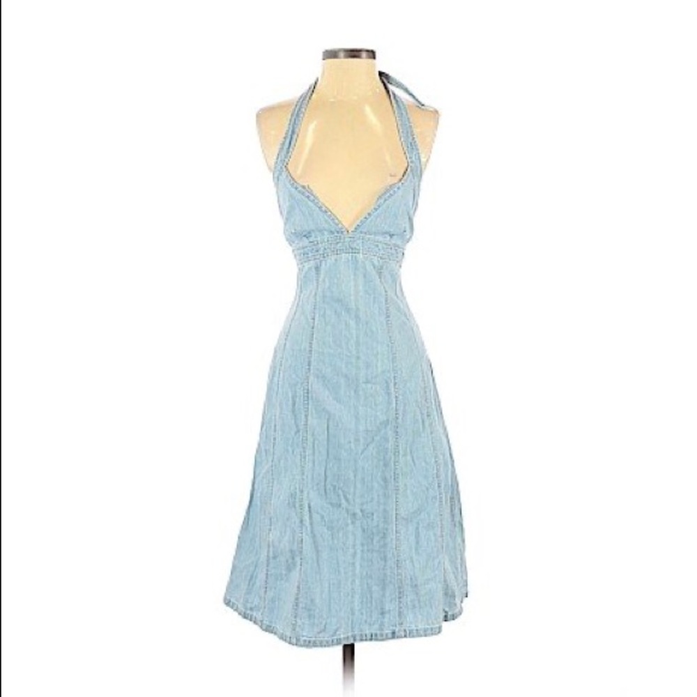 French Connection Denim Halter Dress